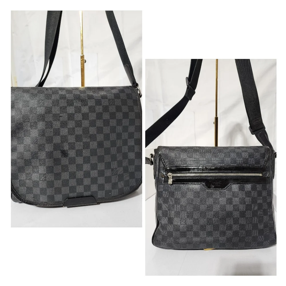 Louis Vuitton Damier Graphite Renzo Messenger Bag Grey/Black
